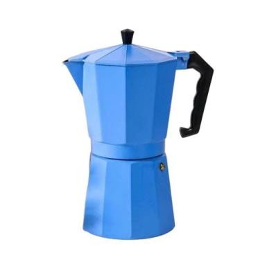 Imagem de Cafeteira Italiana Moka em Alumínio 9 Xícaras 450ml - GENERIC, Azul