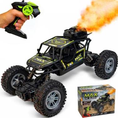 Imagem de Carrinho Controle Remoto 4x4 Luz Solta Fumaça Recarregavel OffRoad Tri