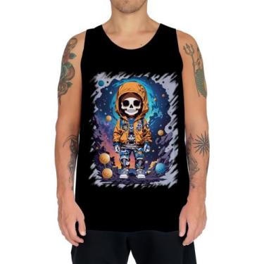 Imagem de Camiseta Regata Caveira Infantil Estilosa Unif 5, P