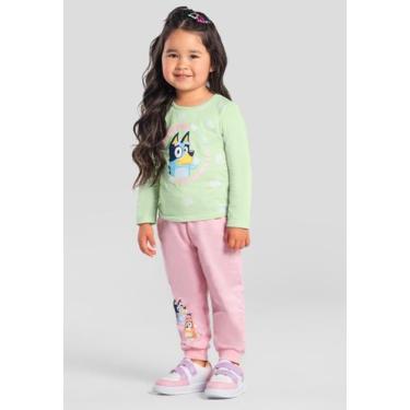 Imagem de Blusa infantil menina da Bluey com glitter Brandili, Verde, 1