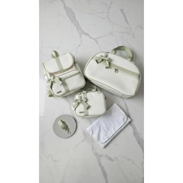 Imagem de KR RK Bolsas Kit Bolsas Maternidade liso, Mala, Mochila e Frasqueira, 