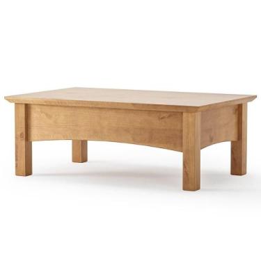Imagem de Mesa de Centro Rústica Madeira Maciça Lira M06 Carvalho Fosco - Lyam D