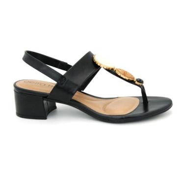 Imagem de Sandalia Beira Rio Original Salto Baixo Grosso Feminino 651, 37, Preto