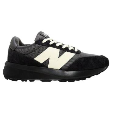 Imagem de Tênis New Balance 370 V1 Feminino, Preto, Bege, 37