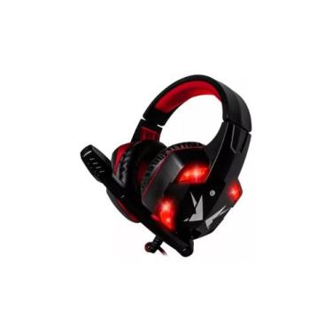 Imagem de Fone de ouvido com microfone gamer c/ led hf-g600 - Exbom, Vermelho