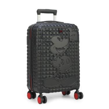 Imagem de Mala de Viagem Grande ABS Rodas Duplas 360 Mickey Disney, G, Preto