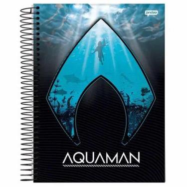 Imagem de Caderno Espiral Univ. 1Mat. 96 Folhas Aquaman Capa2- Jandaia