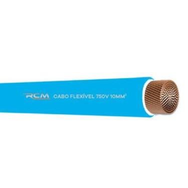 Imagem de Fio Cabo Flexível 750v 10mm Azul - Rcm
