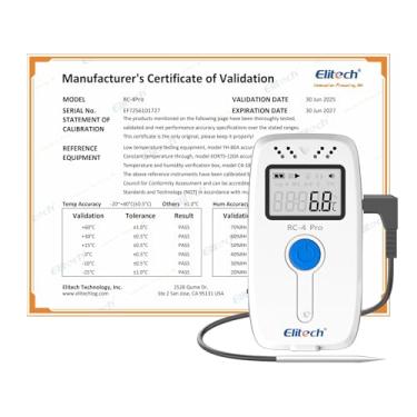 Imagem de Elitech RC-4HC USB Data Logger de temperatura e umidade Capacidade de registro de 16000 pontos