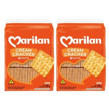 Imagem de Cream Cracker Biscoito Marilan Kit com 2 Pacotes
