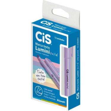 Imagem de Caneta Marca Texto CIS Lumini Lilas Pastel CX.C/12 - Sertic