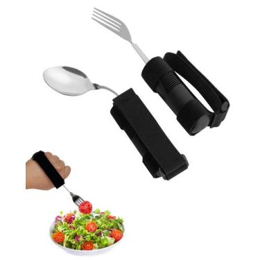 Imagem de Conjunto de Talheres Adaptativos HoEase com Cabos Flexíveis Antiderrap