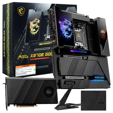 Imagem de Placa Mãe Meg X870E Godlike Socket AM5 DDR5 ATX Wi-Fi 6E Bluetooth 5.2 RGB 20+2 Fases MSI