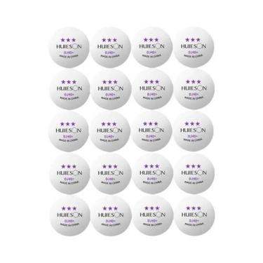 Imagem de Bolas De Tênis De Mesa Em Material ABS Branco E Amarelo HUIESON DJ40+ 
