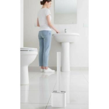 Imagem de Escova Sanitária Silicone Branca: Limpeza Profunda Higiênica - Congrat