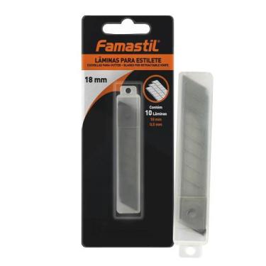 Imagem de Lâmina Para Estilete 18mm Com 10 Peças FAMASTIL