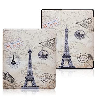 Imagem de CCOO Nova capa para Kindle Oasis (9ª, 2017 lançada e 10ª geração de 2019, 17,78 cm), capa de poliuretano, despertar/dormir automática inteligente