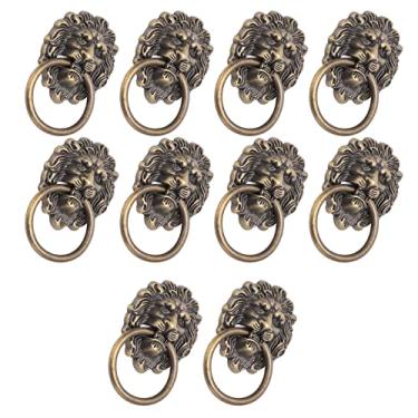 Imagem de Puxadores de gaveta, formato de cabeça de animal, design vintage, alças de móveis requintadas exclusivas, resistente à ferrugem, resistente à corrosão para porta-joias para gavetas