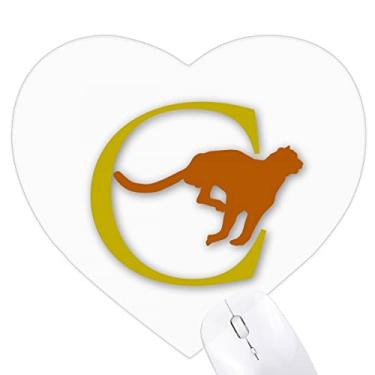 Imagem de Mouse pad de borracha com estampa de leopardo, corrida, caçando presa, tapete de jogo para escritório