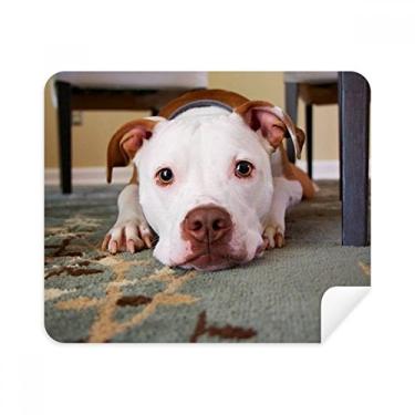 Imagem de White Bulldog Pano de limpeza de imagem de animal de estimação 2 peças Tecido de camurça