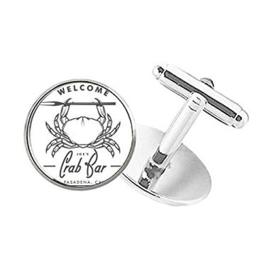 Imagem de DIYthinker Descubra abotoaduras de botão redondo com organismo marinho de caranguejo