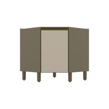 Imagem de Balcão Canto Oblíquo 01 Porta Connect Henn Duna Com Cristal