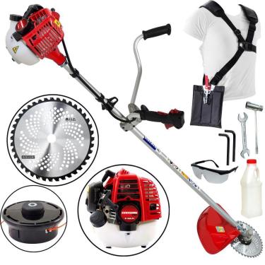 Imagem de Roçadeira Com Guidão Kawashima KW260L Linha Plus 26cc 2 Tempos á Gasolina Robusta Para Uso Intensivo em Fazendas, Chácaras e Sítios