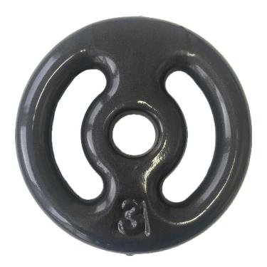 Imagem de Anilha Emborrachada Vazada Ahead Sports 3KG Preta