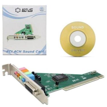 Imagem de Placa De Som Pci Para Áudio 4 Canais Reposição