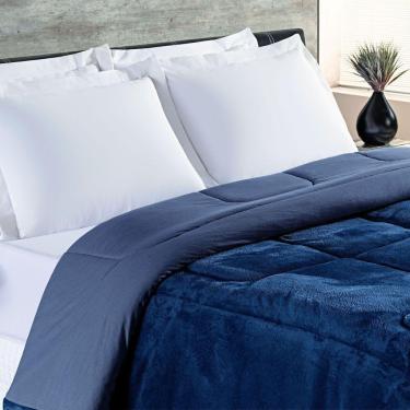 Imagem de Coberdrom Casal Queen 1 Peça Azul Marinho