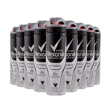 Imagem de Desodorante Antitranspirante Aerosol Rexona Masculino Invisible MotionSense 48H 150ml (Kit com 9)