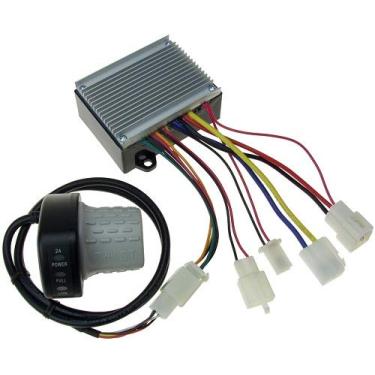 Imagem de Módulo de controle de 24 V e acelerador de torção para Razor Dirt Quad - Kit elétrico para Dirt Quad - Controlador e acelerador de torção LED (conector de 6 pinos) - Modelo HB2430-TYD6-FS-ROHS - Peças de reposição para barbeador