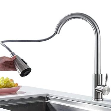 Imagem de Torneira de cozinha de manípulo único, bico de água para pia, adaptador de pia giratório de 360 graus pulverizador torneira de banheiro fácil de lavar louça, lavar legumes e lavar frutas A/r