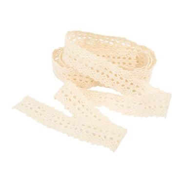 Imagem de Acabamento de renda, 20 jardas fio de algodão acessórios de renda tecido feito à mão materiais de acabamento de costura para decoração de roupas DIY (branco)