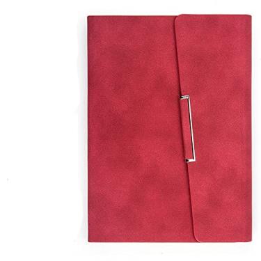 Imagem de Caderno de negócios a5 caderno de trabalho de colarinho branco de espessamento de escritório, carmesim