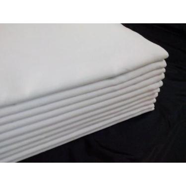 Imagem de Pano De Prato Liso Branco Kit Com 20 Unidades - Sacaria Emilimp