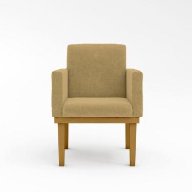 Imagem de Cadeira Recepção Reforçada Poltrona Escritório capuccino