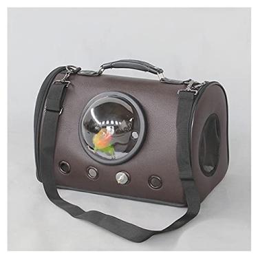 Imagem de KIZQYN Gaiolas Pacote de passeios de pássaro papagaio em casa, gaiola de pássaro de aviação, caixa de passeio de papagaio caixa de transporte de pássaros pequeno papagaio canário amor pássaro gaiola de voo (Cor: A)