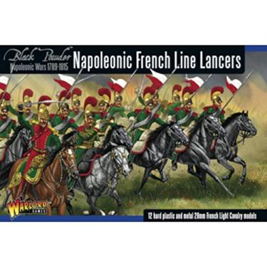 Imagem de Miniaturas de mesa Warlord Black Powder Napoleonic French Line Lancers 1:56 – Miniatura plástica pintável 1700-1900 conjunto de soldados, mesa sem pintura, miniaturas militares de 28 mm para adultos –