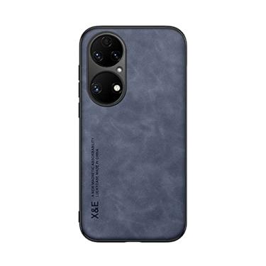 Imagem de Kepuch Silklike Capa para Huawei P50 Pro - Case Placa de Metal Embutida para Huawei P50 Pro - Azul