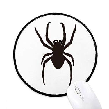 Imagem de DIYthinker Ilustração de aranha de inseto tapete de mouse padrão preto desktop escritório tapete redondo para computador