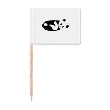 Imagem de Question Panda Body Animals Bandeiras de palito de dente para decoração de festa