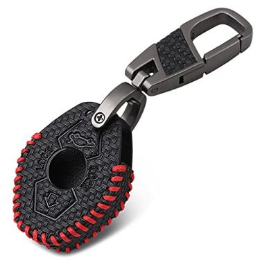 Imagem de YJADHU Conjunto de capa de capa remota de chave de couro acessórios de proteção para carro, apto para BMW X3 X5 Z3 Z4 Série 3/5/7 E38 E39 E46 E83