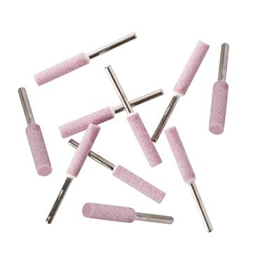 Imagem de Pacote com 10 amolador de motosserra de 45 mm de comprimento pedras de moagem 3/16 4,8 mm ferramenta de afiar motosserra