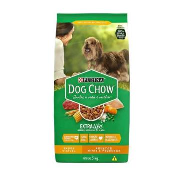 Imagem de Ração Dog Chow Cães Adultos Minis E Pequenos Sabor Frango E Arroz 3Kg