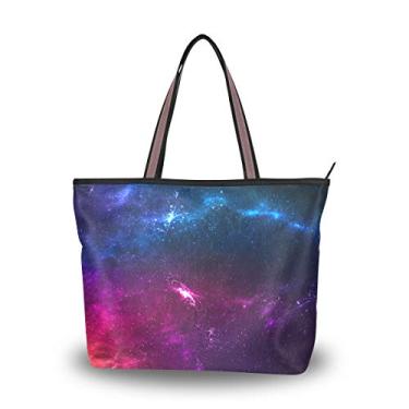 Imagem de Bolsa de ombro My Daily feminina Nebulosa Galaxy Stars, Multi, Medium