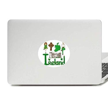 Imagem de Adesivo de notebook com símbolo nacional da Irlanda com emblema de vinil e decalque para notebook