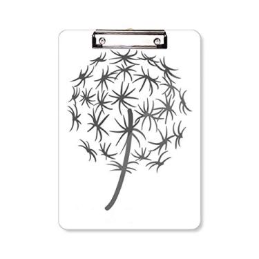 Imagem de Bloco de notas com silhueta de dente-de-leão de estrela para plantas, pasta, bloco de notas A4