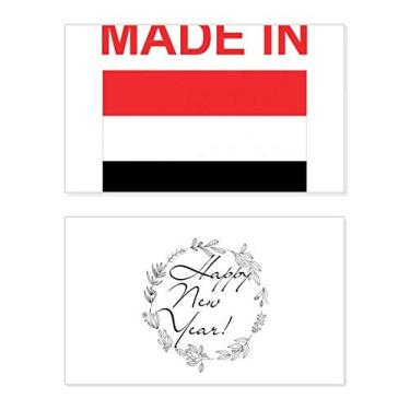 Imagem de Made in Iemen Country Love New Year Festival Cartão de felicitações Bless Message Present