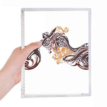 Imagem de Caderno colorido de arte para motocicleta, caderno de folhas soltas, diário recarregável, papelaria